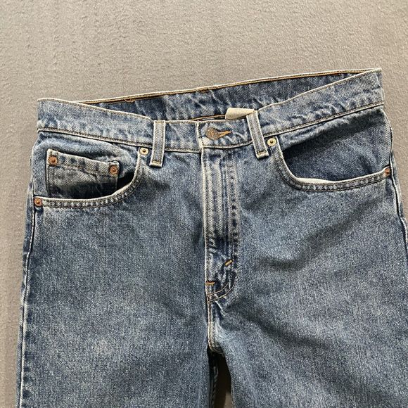 Vintage Levis Jeans Mens 33x32 (Fits 32x29) Blue 512 Slim Tapered Leg 90s USA - Picture 3 of 10